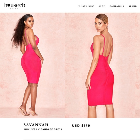 House of CB Savannah Deep V Bandage Midi Dress - Picture 4 of 14